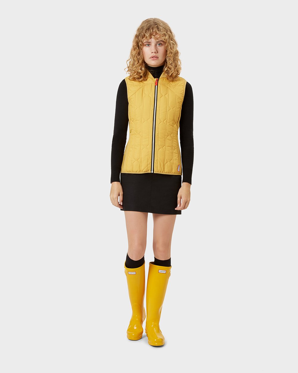 Hunter Mujer Original Gloss - Botas de Lluvia Amarillo - 023-ISYAGC